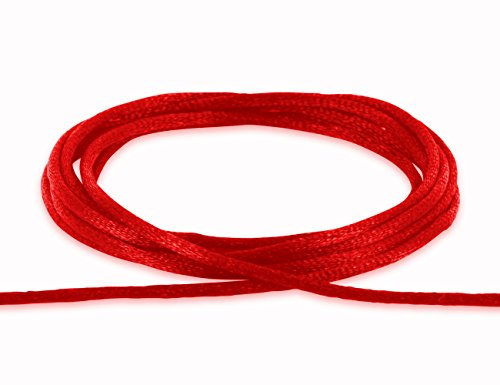 Auroris - 10m Nylonband rund 2mm Farbe: rot von Auroris