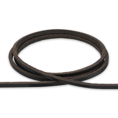 Auroris - Lederband 3x3 mm aus Rindsleder Länge: 1m, Farbe: schwarz von Auroris