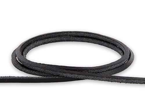 Auroris - Lederband 3x3 mm aus Rindsleder Länge: 3m, Farbe: schwarz von Auroris