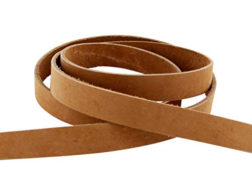 Auroris - Lederband flach aus Nubukleder - Variante: Breite: 13mm / Länge: 1m / Farbe: hellbraun von Auroris