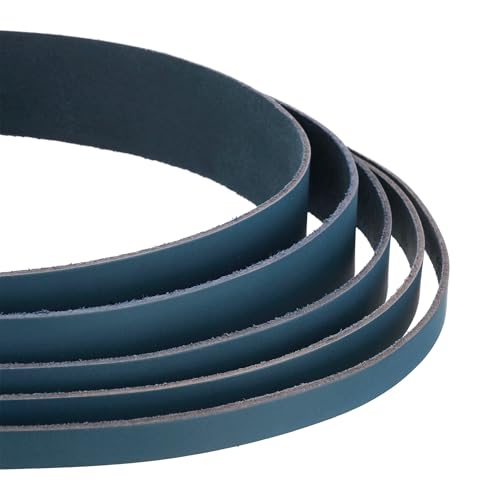 Auroris - Lederband flach blau Breite wählbar 3/4/5/8/10/15/20/25/30/35/40 mm - Variante: Breite 3mm / Länge 5m von Auroris