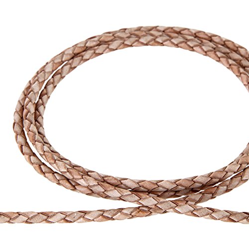 Auroris - Lederband geflochten - Durchmesser/Farbe/Länge wählbar - Variante: Ø 3mm / Natur / 3m Auroris - Lederband geflochten - Durchmesser/Farbe/Länge wählbar - Variante: Ø 3mm / Natur / 3m von Auroris