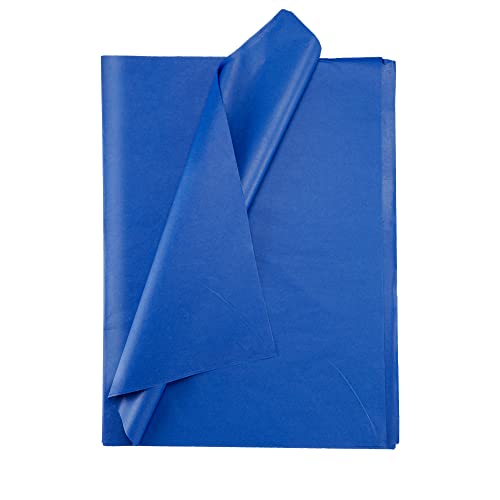 Seidenpapier bunt – 50 Blatt – 50 x 75 cm – Verpackungsmaterial für Kerzen, Kleidung, Seife – als Bastelpapier, Geschenkpapier – Hochzeit, Weihnachten – Füllmaterial in Versandkartons – DUNKELBLAU von Ausgewählt verpackt