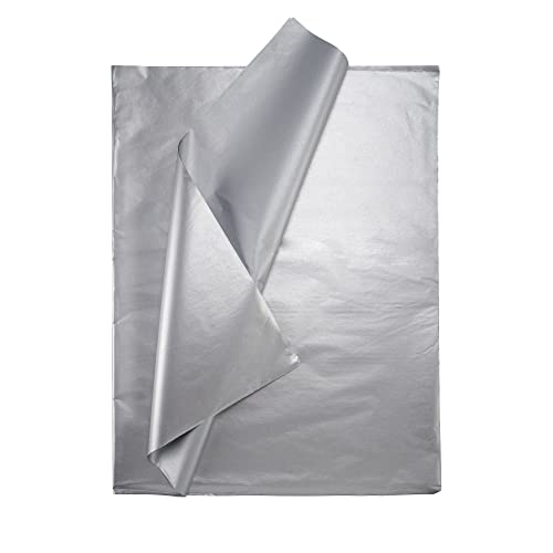 Seidenpapier bunt – 50 Blatt – 50 x 75 cm – Verpackungsmaterial für Kerzen, Kleidung, Seife – als Bastelpapier, Geschenkpapier – Hochzeit, Weihnachten – Füllmaterial in Versandkartons – SILBER Seidenpapier bunt – 50 Blatt – 50 x 75 cm – Verpackungsmaterial für Kerzen, Kleidung, Seife – als Bastelpapier, Geschenkpapier – Hochzeit, Weihnachten – Füllmaterial in Versandkartons – SILBER von Ausgewählt verpackt