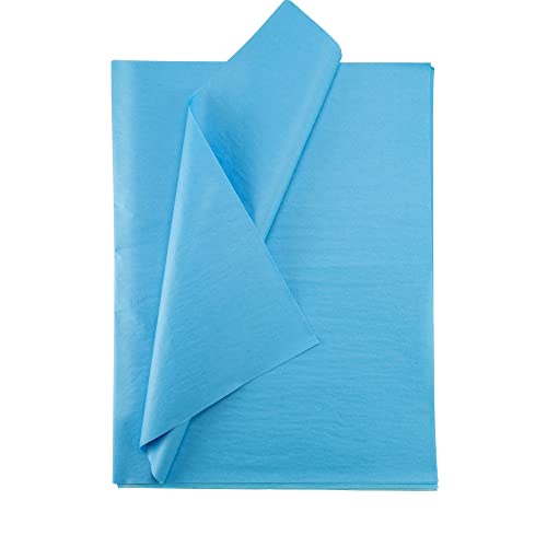 Seidenpapier bunt – 50 Blatt – 50 x 75 cm – Verpackungsmaterial für Kerzen, Kleidung, Seife – als Bastelpapier, Geschenkpapier – Hochzeit, Weihnachten – Füllmaterial in Versandkartons – BLAU von Ausgewählt verpackt