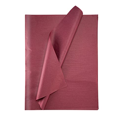 Seidenpapier bunt – 50 Blatt – 50 x 75 cm – Verpackungsmaterial für Kerzen, Kleidung, Seife – als Bastelpapier, Geschenkpapier – Hochzeit, Weihnachten – Füllmaterial in Versandkartons – WEINROT von Ausgewählt verpackt