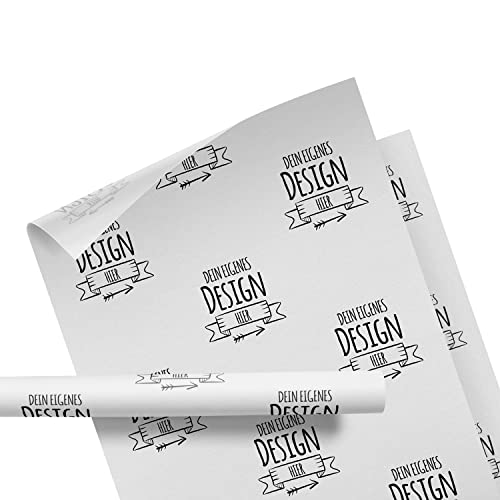 Seidenpapier mit Deinem Logo – Verpackungs- oder Füllmaterial – für Kleidung, Kerzen, Schmuck – personalisiert mit Deinem Motiv – Packseide auf Rolle – 47 cm breit – 10 Meter lang von Ausgewählt verpackt