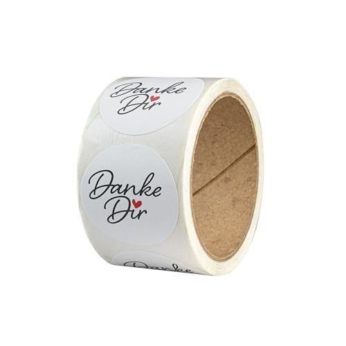 Thank you Sticker – 50 Stück – rund, Ø 4 cm, Recyclingpapier – Danke Aufkleber auf Rolle für Danke Geschenke und Gastgeschenke – selbstklebende Etiketten für Hochzeit und Kommunion - DANKE DIR Thank you Sticker – 50 Stück – rund, Ø 4 cm, Recyclingpapier – Danke Aufkleber auf Rolle für Danke Geschenke und Gastgeschenke – selbstklebende Etiketten für Hochzeit und Kommunion - DANKE DIR von Ausgewählt verpackt
