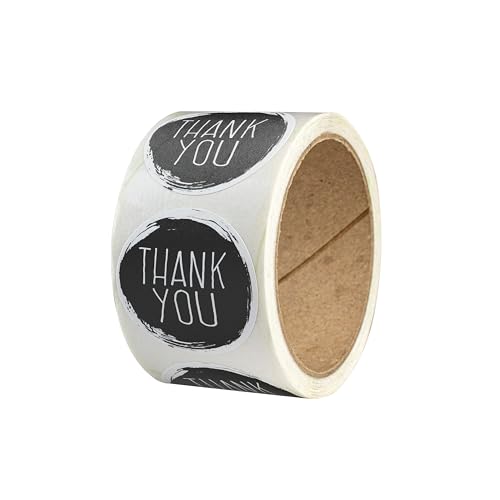 Thank you Sticker – 50 Stück – rund, Ø 4 cm, Recyclingpapier – Danke Aufkleber auf Rolle für Danke Geschenke und Gastgeschenke – selbstklebende Etiketten für Hochzeit und Kommunion - THANK YOU BRUSH Thank you Sticker – 50 Stück – rund, Ø 4 cm, Recyclingpapier – Danke Aufkleber auf Rolle für Danke Geschenke und Gastgeschenke – selbstklebende Etiketten für Hochzeit und Kommunion - THANK YOU BRUSH von Ausgewählt verpackt