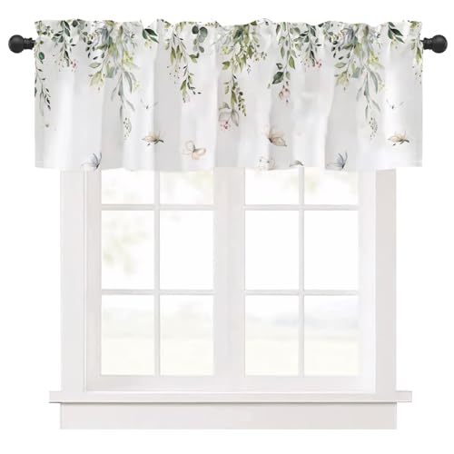 Ausing Kurzer Vorhang Aquarell Blumenvorhänge für Schlafzimmer Bad Wohnzimmer Küche Modernes Panel Bistro Vorhänge, Schwarz Ausing Kurzer Vorhang Aquarell Blumenvorhänge für Schlafzimmer Bad Wohnzimmer Küche Modernes Panel Bistro Vorhänge, Schwarz von Ausing