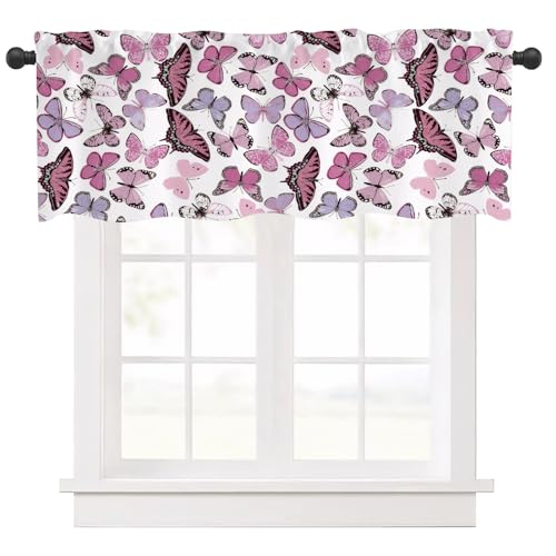 Ausing Moderne Kurze Vorhänge Floral Semi-Transparent Vorhang für Küche Esszimmer Badezimmer Kleine Fenster, Indigo Ausing Moderne Kurze Vorhänge Floral Semi-Transparent Vorhang für Küche Esszimmer Badezimmer Kleine Fenster, Indigo von Ausing