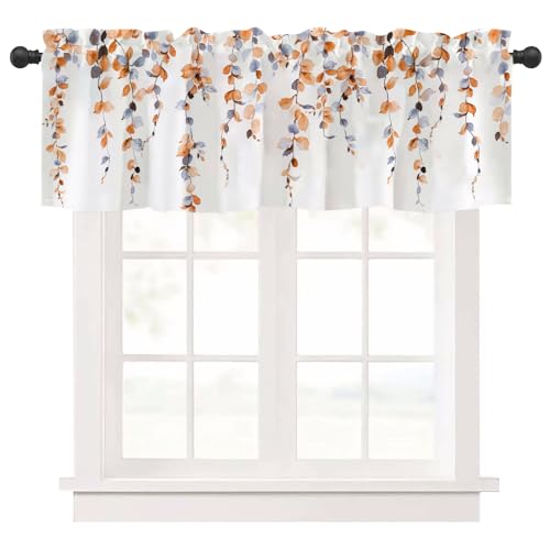 Ausing Moderne Paneel Küchenvorhänge Dicke Dekorative Florale Cafe Bistro Vorhang Bad Wohnzimmer Schlafzimmer, Orange Ausing Moderne Paneel Küchenvorhänge Dicke Dekorative Florale Cafe Bistro Vorhang Bad Wohnzimmer Schlafzimmer, Orange von Ausing