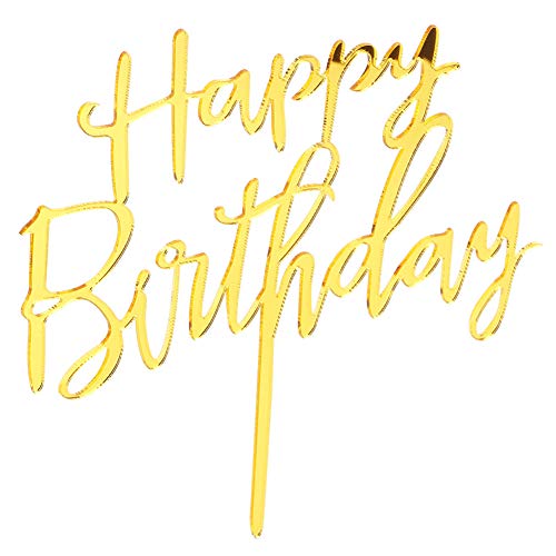 10 Stück Happy Birthday Cake Topper, happy birthday tortendeko, Acryl Glitter Cupcake Topper für Kindergeburtstagsfeiern, Dekoration von Ausla