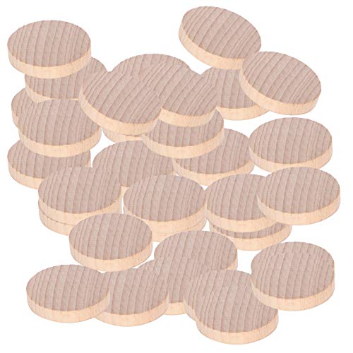 100 Leere Token, Holzscheiben für Schmuckdekoration, Bastelmittelversorgungen Dekoration Hersteller Handgefertigtes Zubehör für Kinderhandwerk Geeignet (3cm) von Ausla