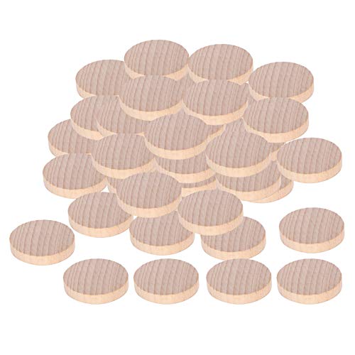 100 Leere Token, Holzscheiben für Schmuckdekoration, Bastelmittelversorgungen Dekoration Hersteller Handgefertigtes Zubehör für Kinderhandwerk Geeignet (4cm) von Ausla