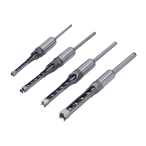 4pcs Holzbearbeitung Quadratische Bohrer -Bits Set HSS 1/4in 5/16in 3/8in 1/2 In Countersink Bit, Doppelte Wirkung mit der Sterbungsmaschine für die Holzbearbeitung, Bauarbeiter 4pcs Holzbearbeitung Quadratische Bohrer -Bits Set HSS 1/4in 5/16in 3/8in 1/2 In Countersink Bit, Doppelte Wirkung mit der Sterbungsmaschine für die Holzbearbeitung, Bauarbeiter von Ausla