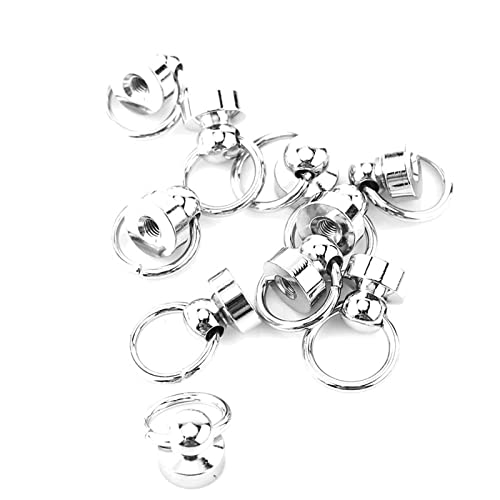 Ausla 10 Stück Schrauben Runde Kopf Niet, Messing Niet Studs Schrauben Zurück Leather Craft Teile von Ausla