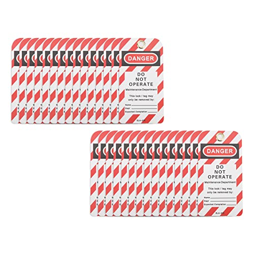 Ausla 30pcs Lockout -Tag Betreiben Keine Umgeschriebenen PVC -Etiketten mit Hängenden Ring für Industrielle Gefahrenbereiche Ausla 30pcs Lockout -Tag Betreiben Keine Umgeschriebenen PVC -Etiketten mit Hängenden Ring für Industrielle Gefahrenbereiche von Ausla