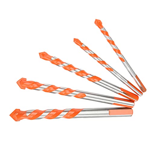 Ausla 5pcs Hardlegierung Bohrer Set Carbid Specked Bohrer für Fliesenziegel Holzholz mit Dreieckgriff Hocheffizientes Spirale Glattes 6-12-mm-Klingendurchmesser Ausla 5pcs Hardlegierung Bohrer Set Carbid Specked Bohrer für Fliesenziegel Holzholz mit Dreieckgriff Hocheffizientes Spirale Glattes 6-12-mm-Klingendurchmesser von Ausla