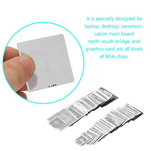 Ausla BGA -Neuballe -Schablonen Kit, Edelstahlschablonen für 130pcs 6 Größen für die Reparatur von Laptop Desktop GPU Chips Ausla BGA -Neuballe -Schablonen Kit, Edelstahlschablonen für 130pcs 6 Größen für die Reparatur von Laptop Desktop GPU Chips von Ausla