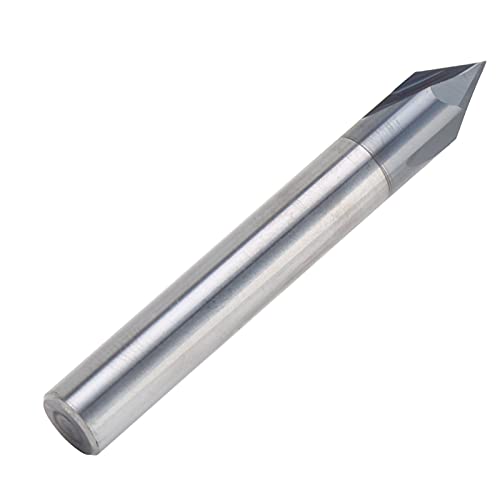 Ausla Chamfer Router Bit 6 Mm, 60 Grad 3 Flöten Gegen Rillen Endmühle 50 Mm Länge, CNC -Fräser -Bit, Wolfram Stahlwerkzeug Zum Abklopfen (D8*60°*60L) von Ausla