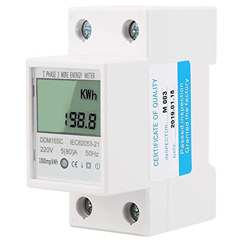 Ausla Digital Energy Messer LCD -Anzeigeplatte KWH -Meter 35 mm DIN Schiene Montage, Rot LED Ausla Digital Energy Messer LCD -Anzeigeplatte KWH -Meter 35 mm DIN Schiene Montage, Rot LED von Ausla