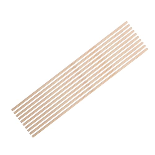 Ausla Dübelstangen Holz, Weiße Birch Bastelsticks, Robuste DIY -Handwerkzeuge für Modellgebäude, 10pcs 30 Cm Unvollendete Holzstangen für Kunstprojekte (4mm*30 cm) von Ausla