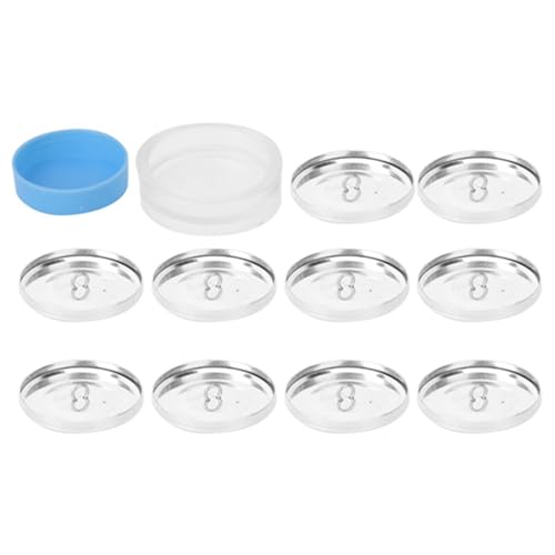 Ausla Knöpfe zum Abdecken von runden Knöpfen, Covered Button Kits DIY Button Craft Kits Round Button 1 Set Schnallenwerkzeuge und 10 Sets Schnallenbasis(40mm) von Ausla