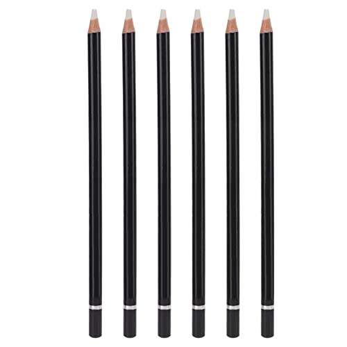 Ausla Kunst Radiergummi-Stift Set, 6 Stück Holz Skizzen-Radierer Stift für das Radieren von Kleinen Details in Kohlezeichnungen oder Zum Hinzufügen von Highlights für Skizzierungen von Ausla