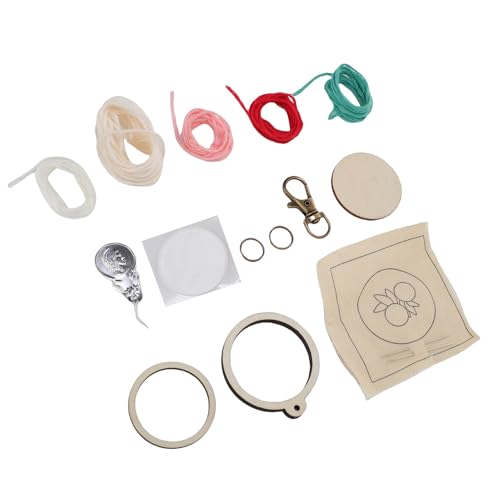 Ausla Mini Stickerei -Hoop -Set, Holzhandwerkskit mit Faden, Nadeln, Muster für Schlüsselbund, Familienspaß Ausla Mini Stickerei -Hoop -Set, Holzhandwerkskit mit Faden, Nadeln, Muster für Schlüsselbund, Familienspaß von Ausla