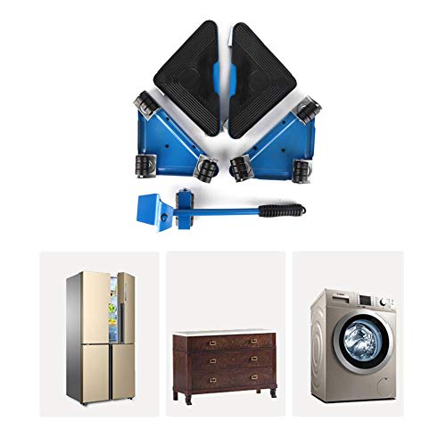 Ausla Möbeltransport-Roller-Set, 5pcs Bequemes Werkzeug mit Verstellbarer Streafstange, Rutschendesign, Möbeltransport-Roller-Set, Zum Bewegen Schwerer Objekte und Möbel von Ausla
