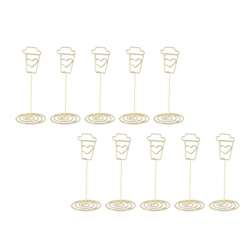 Ausla Platzkartenhalter, Eisenmaterial, Stilvoller Tischkartenhalter, für Hochzeiten und Partys mit Klarer Sichtbarkeit und Stabilität (GOLD) von Ausla