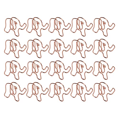 Ausla Roségold -Elefantenformpapierklammern, Tierpapierklammern, Büroklammern für die Klassifizierung von Dokumenten Ausla Roségold -Elefantenformpapierklammern, Tierpapierklammern, Büroklammern für die Klassifizierung von Dokumenten von Ausla