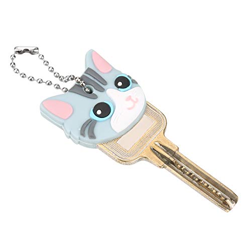 Ausla Schlüsselkette, PVC -Material Niedlicher Welpe Mops Katze Schlüssellit von Ausla
