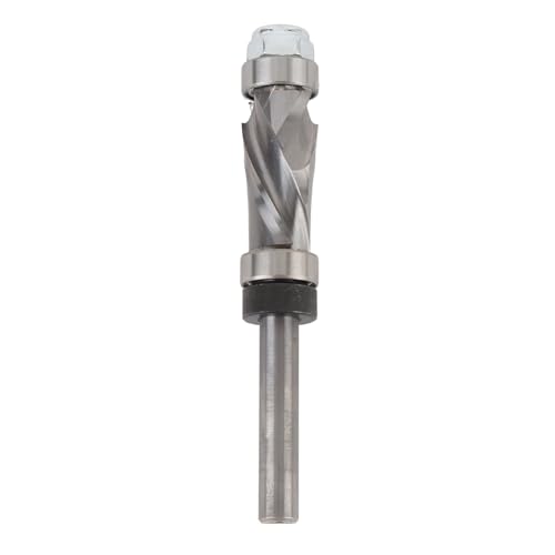Ausla Spiral -Up -Rippenbohrer mit Oberem und Unteren Lager 1/4 Doppel Spiralstab Broca 1 Zoll /2 Durchmesser, Hochleistungs Carpentry Router für Lüfter, Einfach zu Bedienen von Ausla