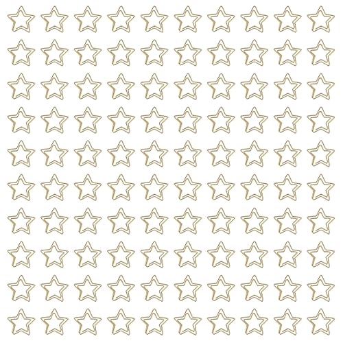 Ausla Stern Büroklammern 100 Stück Gold Metall Lesezeichen für Büro Schule Scrapbooking mit Süßem Sternform Design Ausla Stern Büroklammern 100 Stück Gold Metall Lesezeichen für Büro Schule Scrapbooking mit Süßem Sternform Design von Ausla