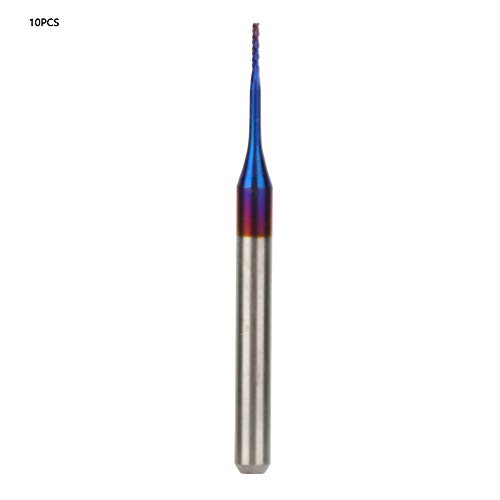 Ausla Tungsten-Carbid-Endmühle, Blau Beschichtetes Fräser-Cutter-Set, Ultra-feinkörnige, Saubere Oberfläche, Ordentlich, kein Grat, Perfekter Ersatz für Ihre CNC-Maschinerie, Bequem Verwendet, Hoch, von Ausla