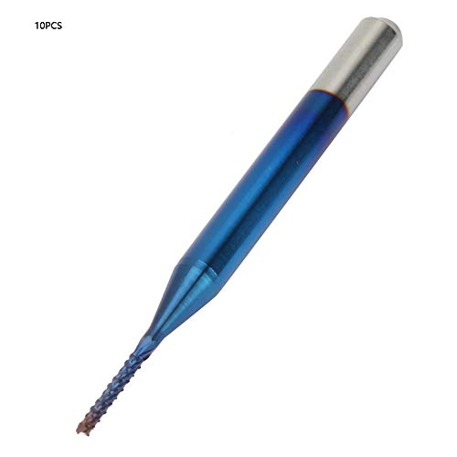 Ausla Tungsten-Carbid-Endmühle, Blau Beschichtetes Fräser-Cutter-Set, Ultra-feinkörnige, Saubere Oberfläche, Ordentlich, kein Grat, Perfekter Ersatz für Ihre CNC-Maschinerie, Bequem Verwendet, Hoch, von Ausla