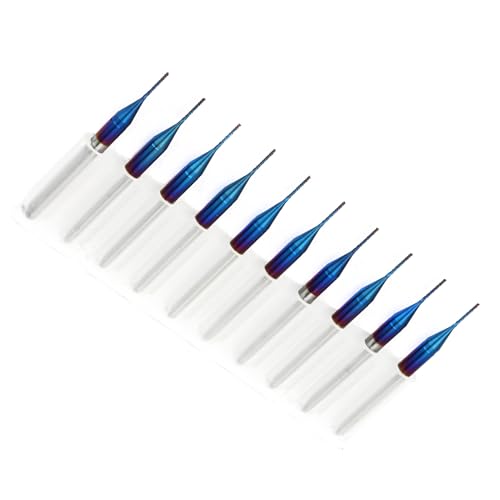 Ausla Tungsten-Carbid-Endmühle, Blau Beschichtetes Fräser-Cutter-Set, Ultra-feinkörnige, Saubere Oberfläche, Ordentlich, kein Grat, Perfekter Ersatz für Ihre CNC-Maschinerie, Bequem Verwendet, Hoch, von Ausla
