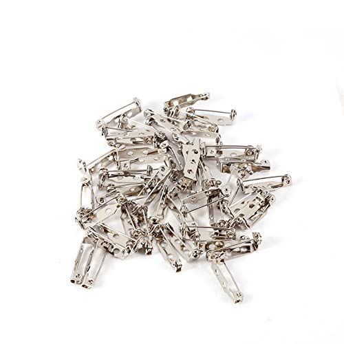 Broschennadeln Pins, 50 Stück Sicherheitsnadeln, Brosche Pin Backs Sicherheitsverschluss Bar Pin, für Schmuck Handwerk, 25mm von Ausla