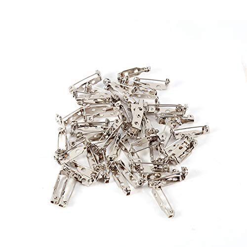 Broschennadeln Pins, 50 Stück Sicherheitsnadeln, Brosche Pin Backs Sicherheitsverschluss Bar Pin, für Schmuck Handwerk, 25mm von Ausla