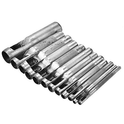 Locheisen Set, 12 Stück Hohl Punch Set, 3-19mm Locheisensatz, Hohlstanzer-Werkzeug für Leder Locheisen Set, 12 Stück Hohl Punch Set, 3-19mm Locheisensatz, Hohlstanzer-Werkzeug für Leder von Ausla