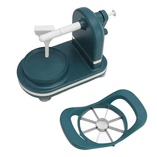 Obstschälmaschine, Handkurbel, Mehrzweckschäler mit Obstschneider, Apfelschäler aus PP-Edelstahl für die Küche (GREEN) von Ausla