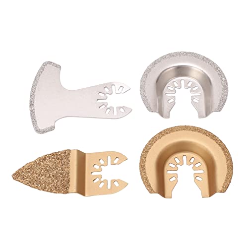 Oszillierende Sägeblätter, Multi-Werkzeug-Set, Diamant-Karbid-Schleifstein, Fliesen, Beton, 4 Stück für Fugenmörtel, Keramik, Mauerwerk Oszillierende Sägeblätter, Multi-Werkzeug-Set, Diamant-Karbid-Schleifstein, Fliesen, Beton, 4 Stück für Fugenmörtel, Keramik, Mauerwerk von Ausla