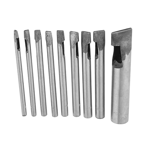 Ovales Leder Lochstanze Set, Hohl Punch Set von Löchern in Leder oder Kunststoff, 9 Stück für Schuhe, Taschen, Geldbörsen, Gürtel von Ausla