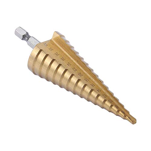 Stufenbohrer, HSS Kegelbohrer, 4-32mm titannitriert Spiralnut Hex Shank Schälbohrer, für Materialien, einschließlich Stahl, Messing, Holz, Kunststoff Stufenbohrer, HSS Kegelbohrer, 4-32mm titannitriert Spiralnut Hex Shank Schälbohrer, für Materialien, einschließlich Stahl, Messing, Holz, Kunststoff von Ausla