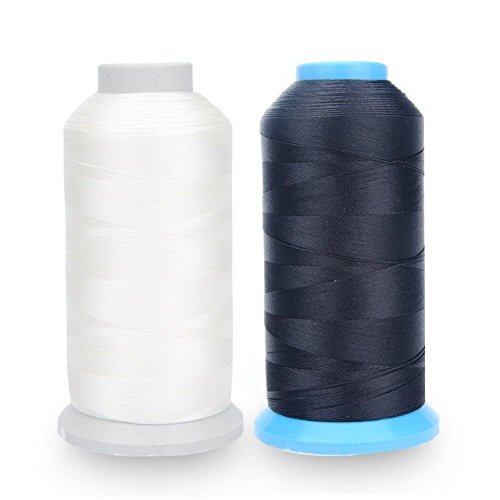 Aussel, Bonded-Nylon-Nähgarn, 1371 m, Stärke T70/#69, für Polster, Outdoor-Artikel, Gardinen, Perlenstickerei, Gepäck, börsen schwarz/weiß Aussel, Bonded-Nylon-Nähgarn, 1371 m, Stärke T70/#69, für Polster, Outdoor-Artikel, Gardinen, Perlenstickerei, Gepäck, börsen schwarz/weiß von AusseL