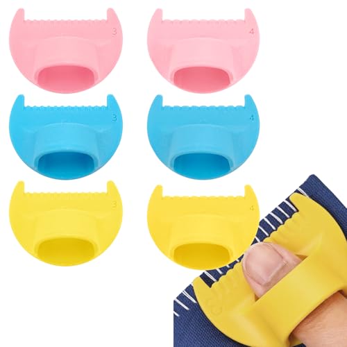 Fingerlineale zum Nähen, Stichvorlagen, Nadellehre, Werkzeug, Gadgets, Fingerschutz, Fingerhut, Zubehör für konsistente Nähte und dekorative Stiche (3/4 mm), 6 Stück von Auswalar