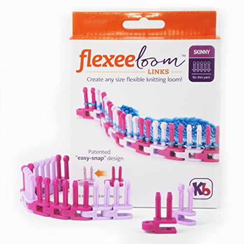 Authentic Knitting Board Flexee Loom Links dünnes Garn, kleine Stärke, Skinny Gauge, 48 stück von Authentic Knitting Board