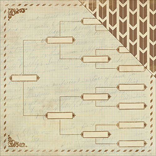 Authentique Papier 18 Blatt Lineage stammten Diagramm/Fletching Pfeile Legacy doppelseitig Karton, 30,5 x 30,5 cm von Authentique Paper
